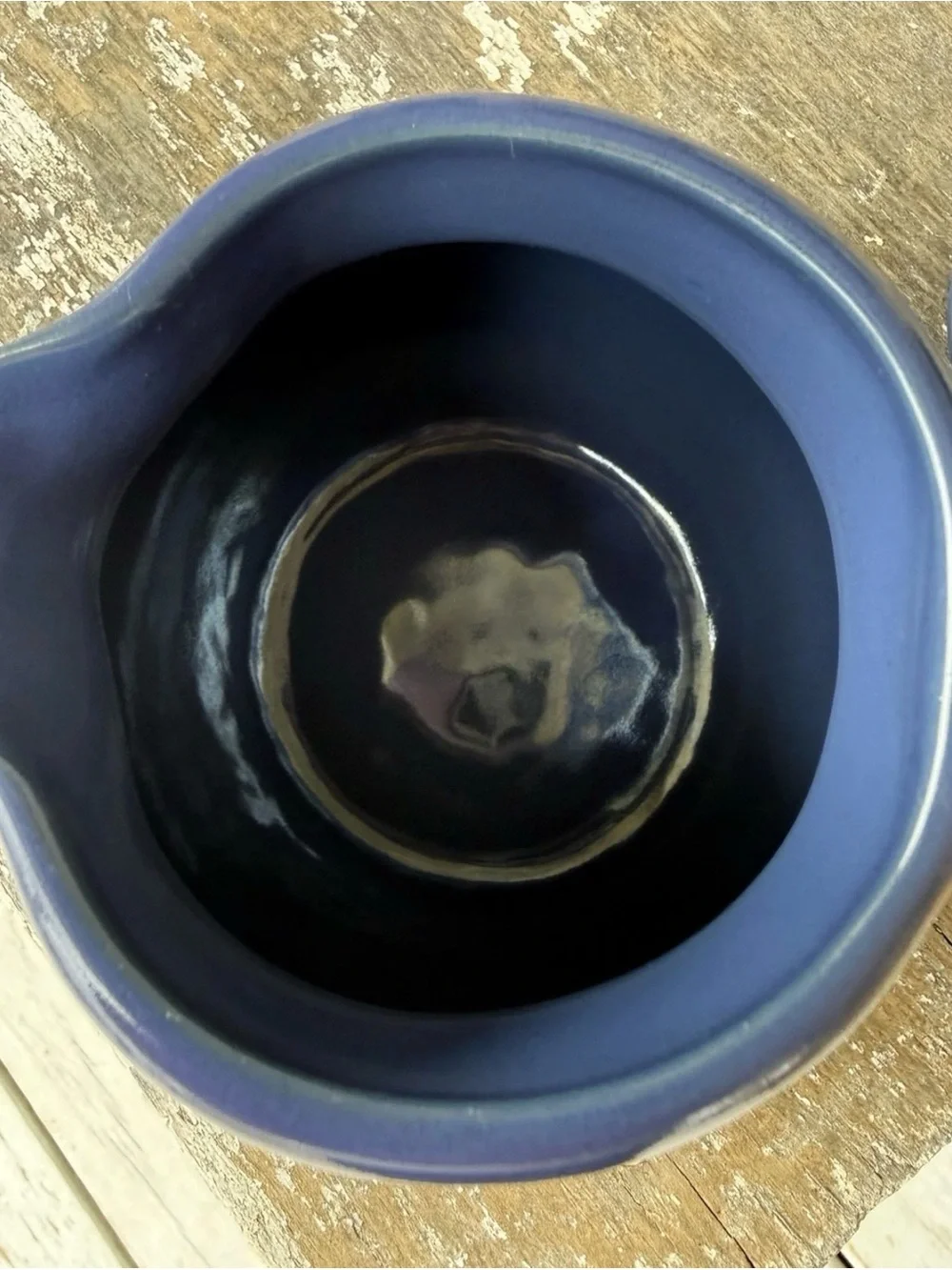CHRISTIAN RIDGE POTTERY CUPPER COFFEE CARAFE COBALT BLUE CERAMIC 1994